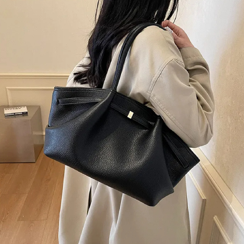 Aura Chic Commuter Tote Bag | Large Capacity PU Leather Shoulder Bag