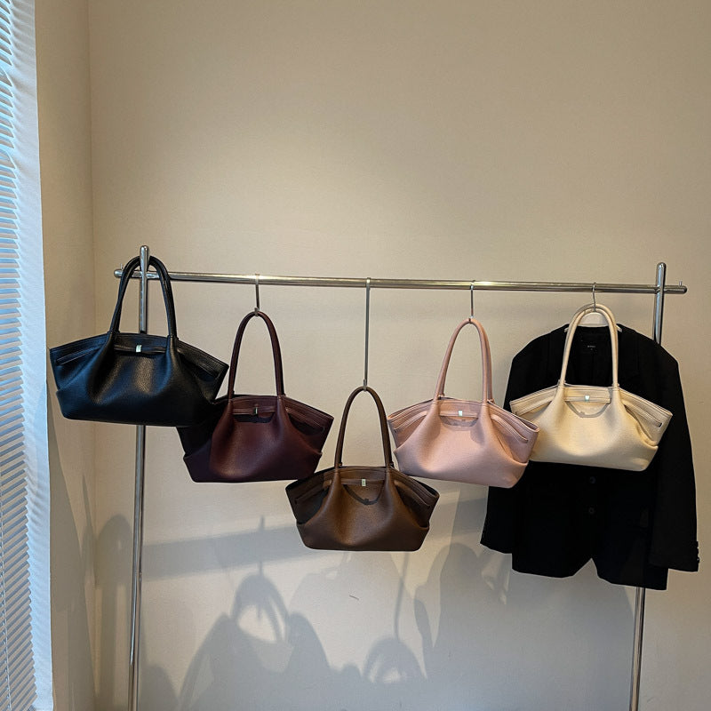 Aura Chic Commuter Tote Bag | Large Capacity PU Leather Shoulder Bag