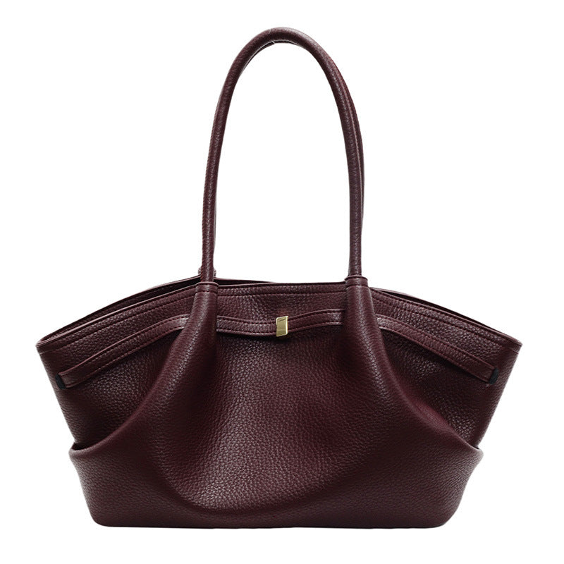 Aura Chic Commuter Tote Bag | Large Capacity PU Leather Shoulder Bag