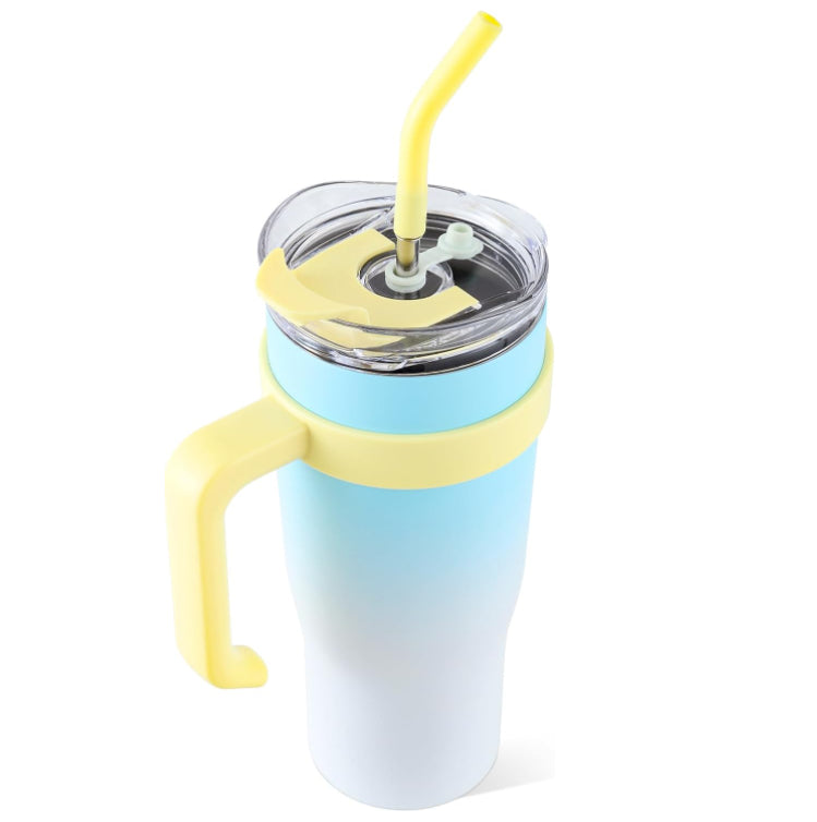 Aura 40 oz Mega Tumbler | Aesthetic Insulated Flask with Comfort Handle & Straw Lid